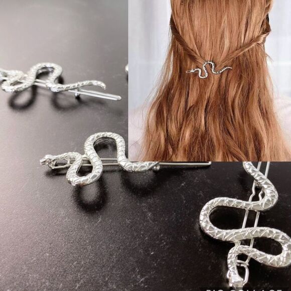 Silver Snake Hair Clip 🐍 - Picture 1 of 9